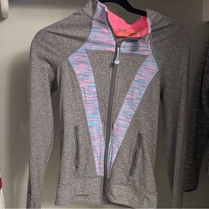 Ivivva Gray and Pink Kids Jacket
